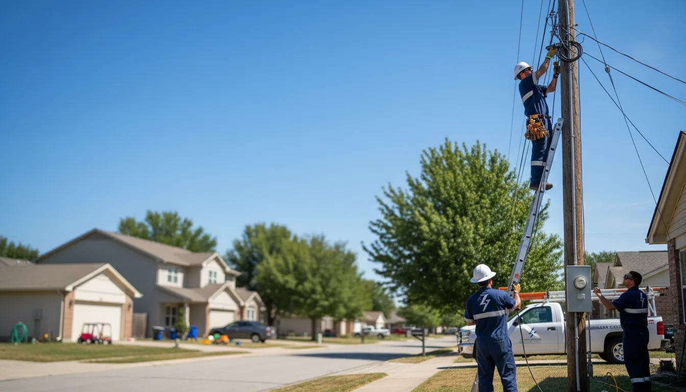 Residential electrician providing installation services in Nordheim, TX